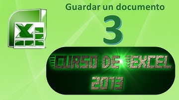 Curso de Excel 2013 - Clase 3: Guardar un Documento