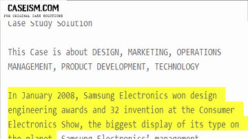 Samsung Electronics: Innovation and Design Strategy Case Study Help - Caseism.com