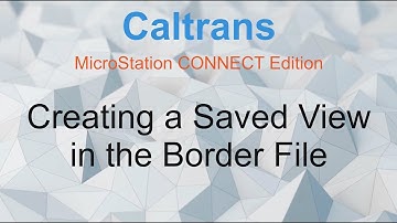 Creating a Saved View in the Border File