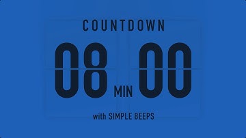 8 Minutes Countdown Flip Timer / + Cymbal + 5 Min Left Alert💥