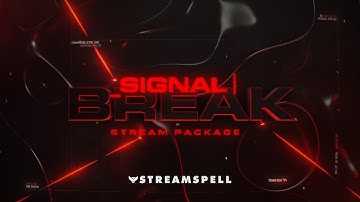 Red Neon Twitch Overlays │ OBS Studio, Streamlabs │ Signal Break Stream Package | StreamSpell