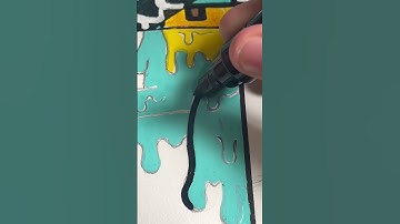 Drawing Squidward, but in 4 different styles! (Part 3) #satisfying #shorts #posca #art