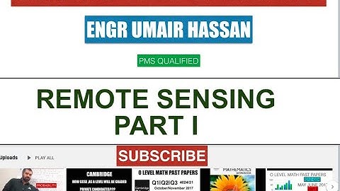 Css GSA Remote sensing Part I