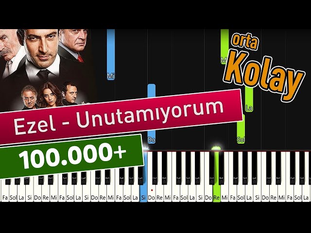 Ezel "Eyşan - Unutamıyorum" | Kolay Piyano - Nasıl Çalınır