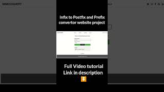 How to make Infix to Postfix and Prefix convertor website using python html and django screenshot 1