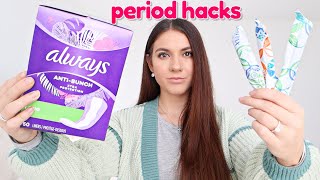 7 PERIOD HACKS EVERY GIRL NEEDS TO KNOW NOW !!