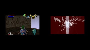 MM: Stone Tower Temple Hookshot Slide Comparison (100%)