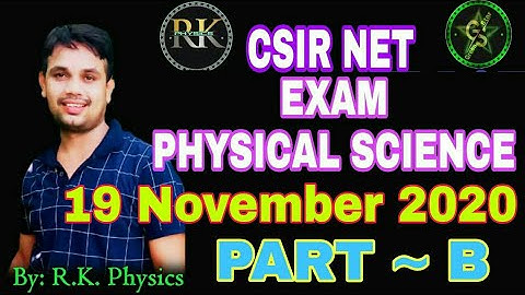 CSIR-NET Exam Part-B Physical Science 19 November 2020 Question Answers