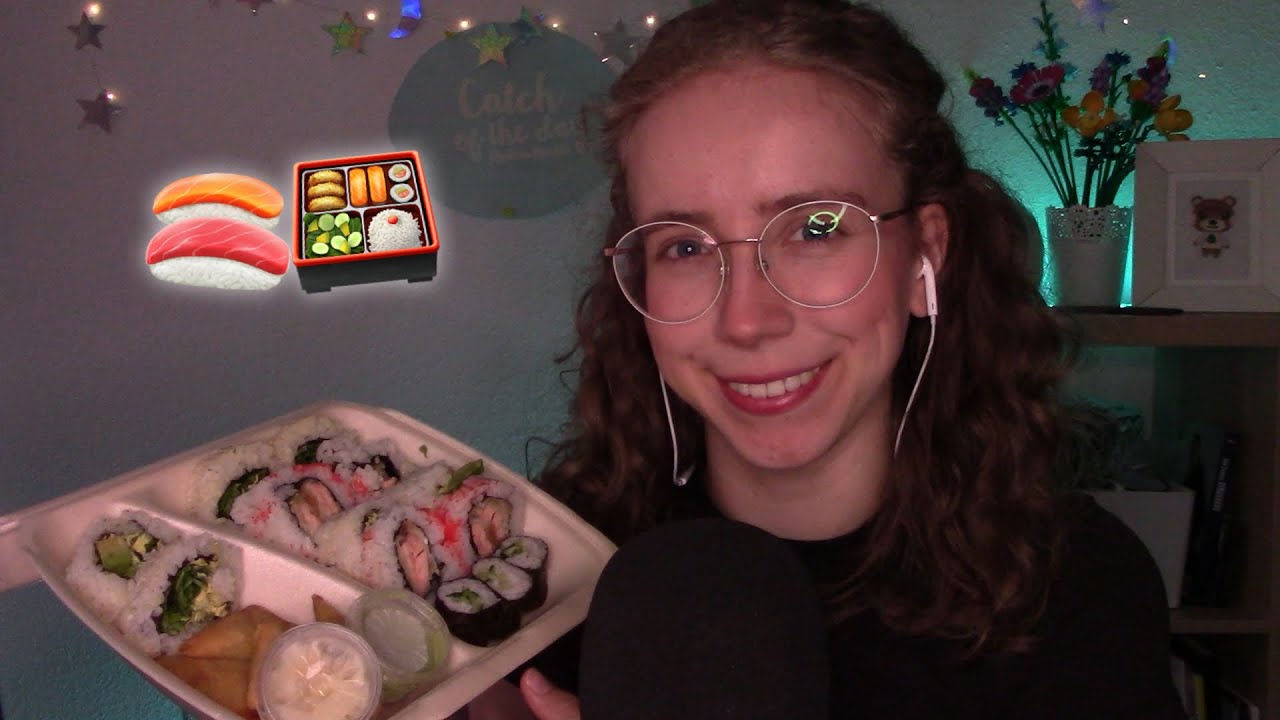 ASMR Sushi Mukbang 🍣 Eating Sounds & Close-Up Whispering 🍱