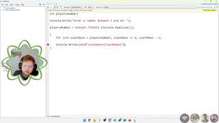 C# For Gamers and Streamers - Session 3 - Writing Reusable Code and Handling Errors