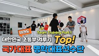 국가대표 명학태권도 겨루기 선수단 몸 풀기 훈련영상 (Korea Taekwondo Team warming up Training)