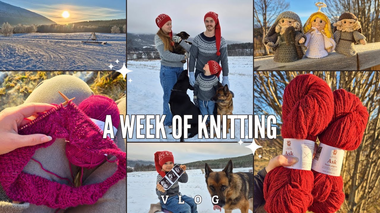 Вязание в зимней стране чудес — завершение рождественских подарков и праздничное вязание // Недел...