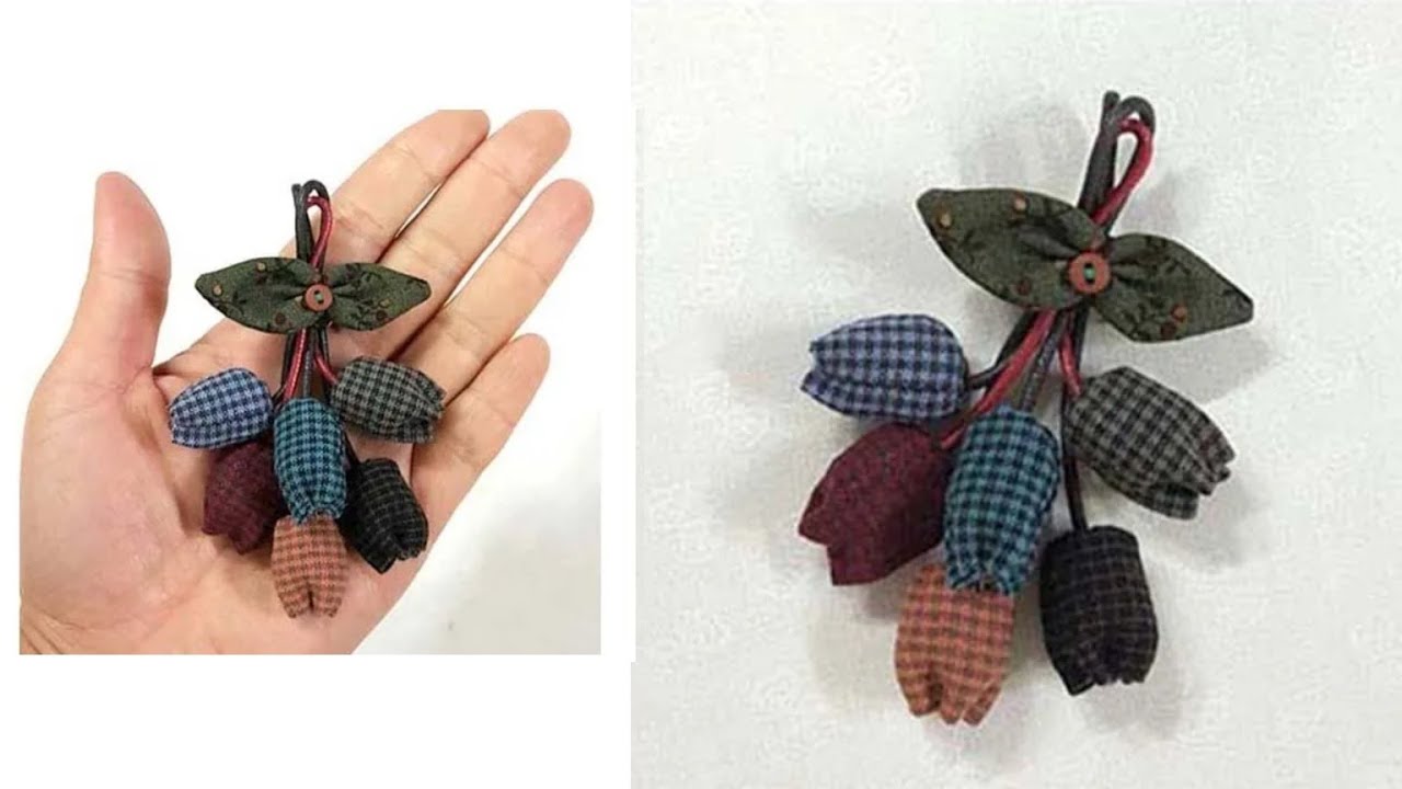 #0027 튤립 브롯지 퀼트키홀더 만들기 ㅡ Quilt  brooch  tutorial