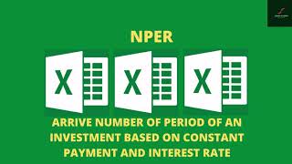NPER function in excel to find number of period for an investment based on periodic constant payment