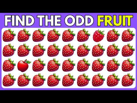 Find the ODD One Out - Fruit Edition 🍏🥑🍓 | 30 Easy, Medium, Hard - Levels | Quiz Crocoo