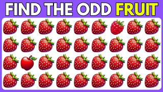 Find the ODD One Out - Fruit Edition 🍏🥑🍓 | 30 Easy, Medium, Hard - Levels | Quiz Crocoo screenshot 4