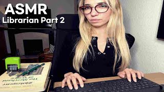 ASMR Librarian Roleplay part 2 l Typing, Page Flipping, Soft Spoken screenshot 1