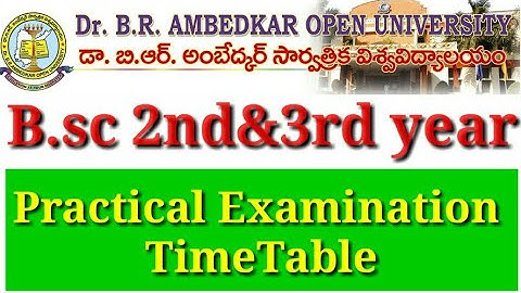 Dr br ambetkar B.sc 2nd&3rd year practical time table