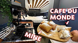 Stealth Camp In New Orleans | Cooking Fresh Beignets In My Van