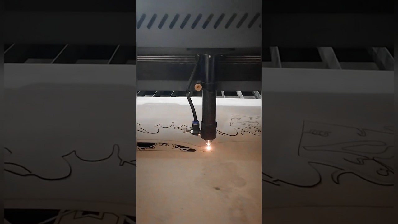 Cnc laser wood cutting. 