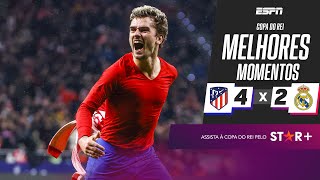 ATLÉTICO DE MADRID ELIMINA O REAL MADRID EM JOGO ÉPICO NA COPA DO REI! | Melhores Momentos image