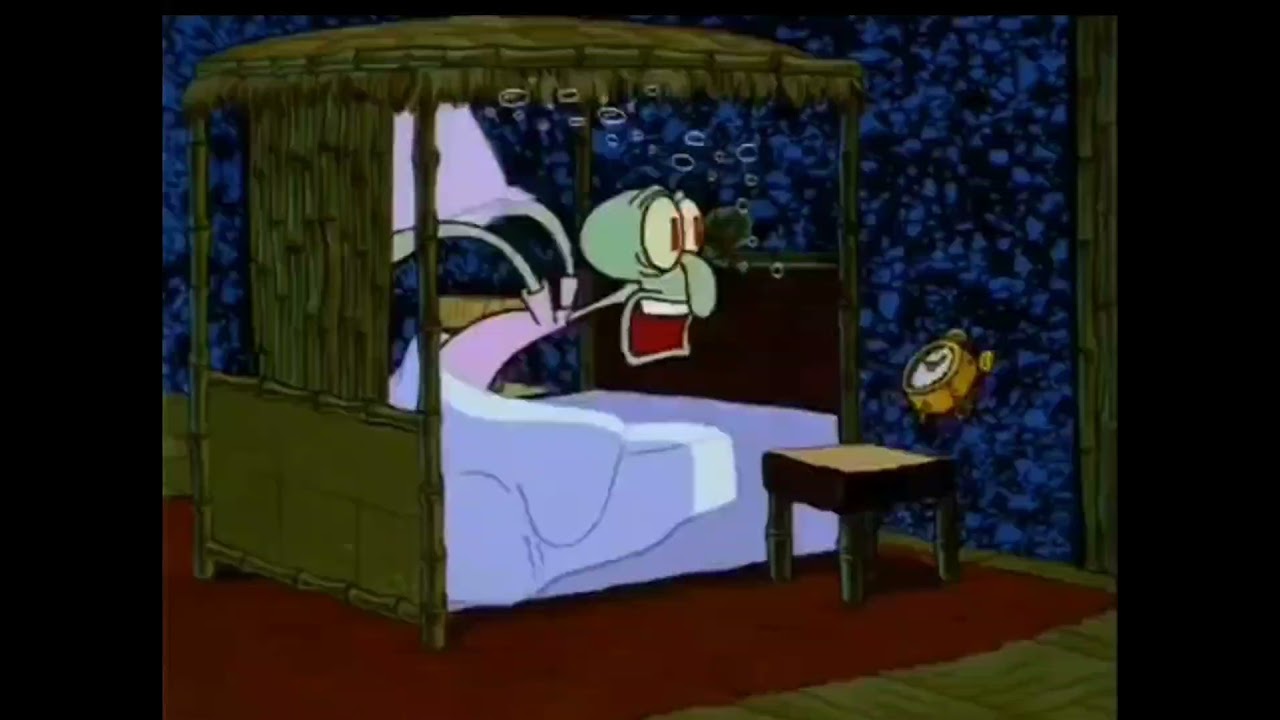 squidward throws a pillow YouTube