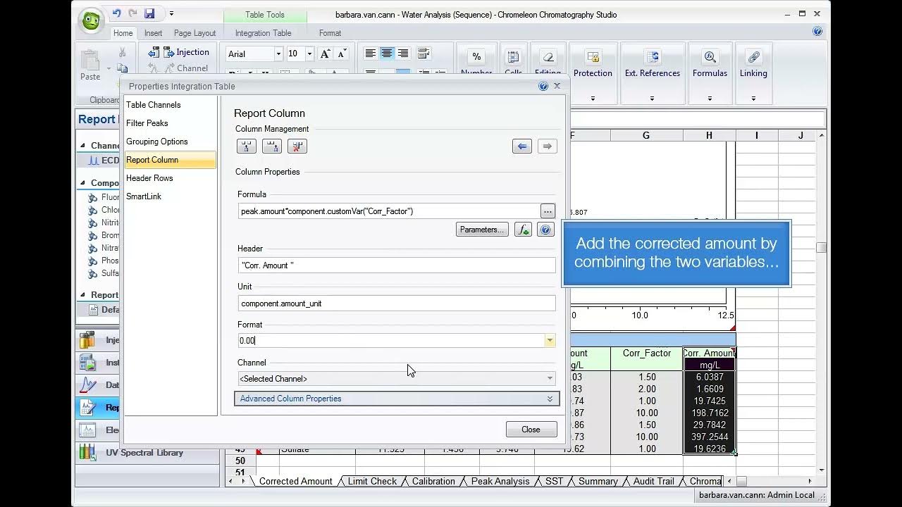Thermo Scientific Chromeleon Custom Formulas - YouTube