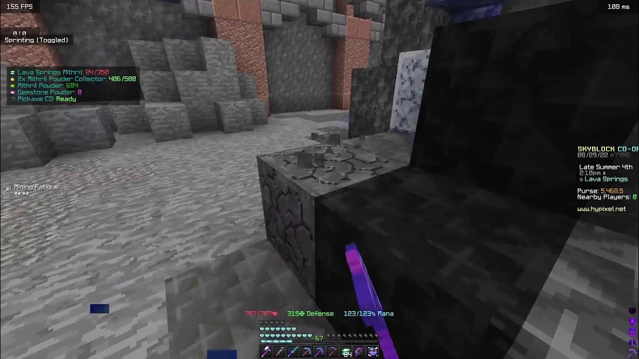 Fr Hypixel skyblock on farm pour le crystals hollow YouTube