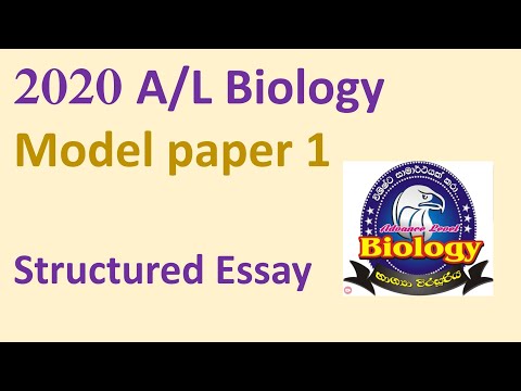 Biology|EP23|Model paper ආදර්ශ ප්‍රෂ්න පත්‍රය 1| Structured essay paper