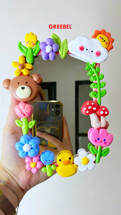 Buat cermin kamu jadi super gemes kaya gini, dihias pakai clay dari Greebel 🥰🥰 #Clay #Greebel