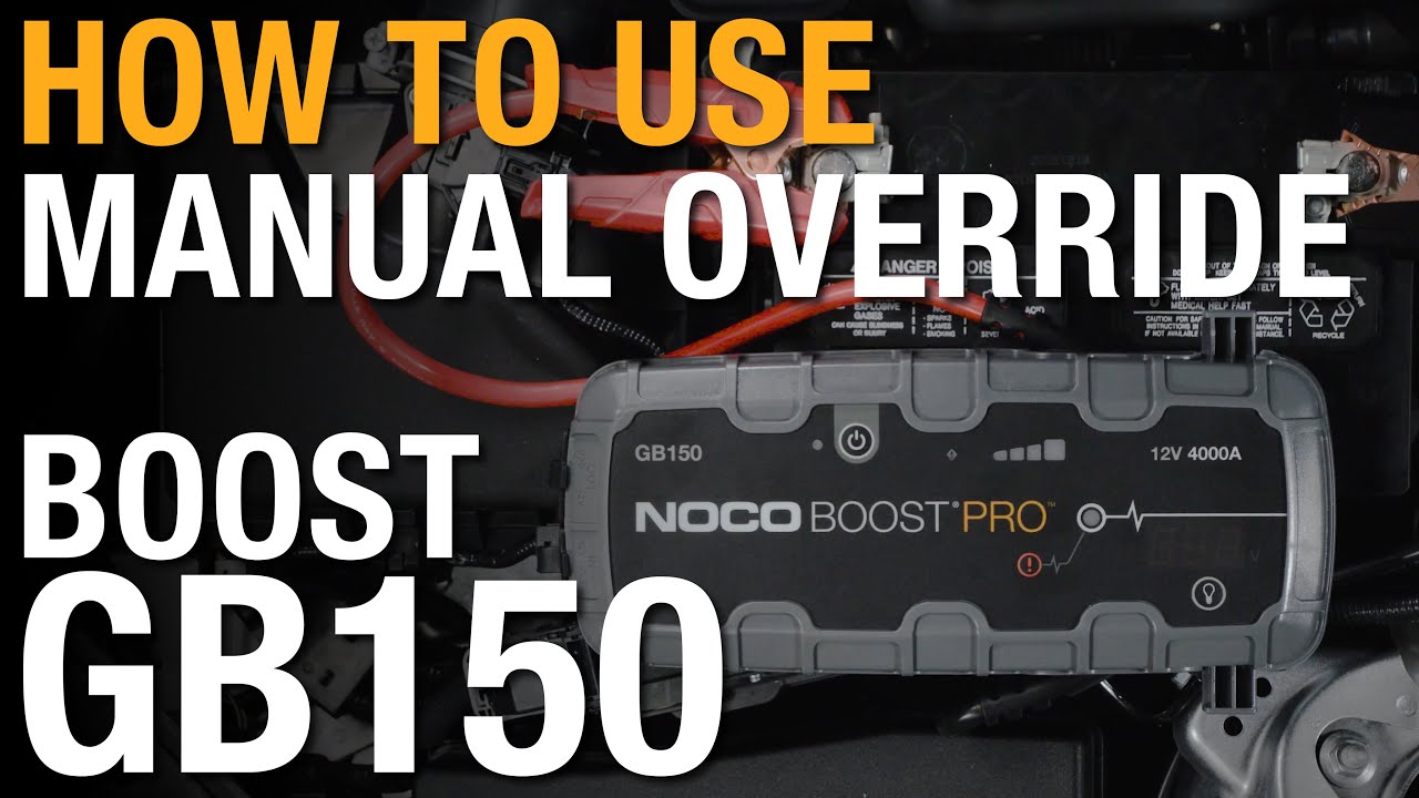 How to use manual override on your NOCO Boost GB150 