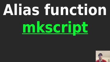 An Alias to Create Shell Scripts
