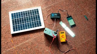 Make Simple 12v Solar Setup | 25W Solar Panel With PWM Controller & 12v LED Light | POWER-GEN