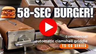 58-Sec Burger Demo: Commercial Automatic Clamshell Griddle & Press | Tenshine TS-CG Series