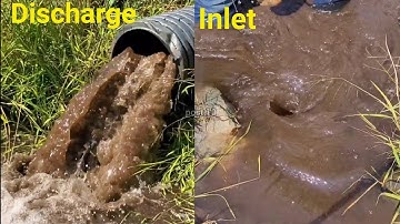 Unclogging Culvert Pipe With Big Sucking Whirlpool (Short Version)