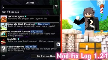 Mod Fix lag 1.21 Dành cho Minecraft Java | Hoạt động tốt trên tlauncher và pojavlauncher