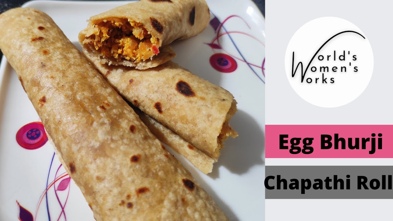 Egg Bhurji Frankie recipe Chapathi Roll Egg Bhurji Wrap Homemade