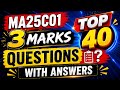 MA25C01 Applied Calculus Arrear Examination 3marks Important Questions with Answers Engineering king
