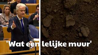 WILDERS is klaar met MUUR in TWEEDE KAMER: "Wat een GEKKIGHEID"