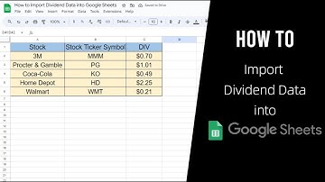How to Import Dividend Data into Google Sheets