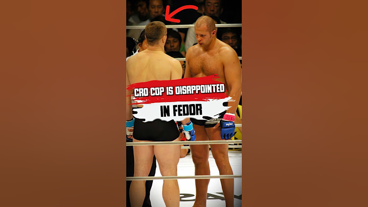 Mirko CRO COP DISAPPOINTED IN FEDOR EMELIANENKO #mma