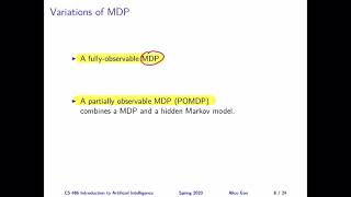 L18: MDP versus POMDP