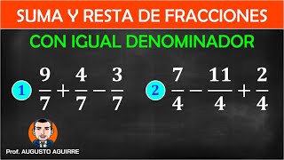 Addition and Subtraction of Fractions with Like Denominators | 04