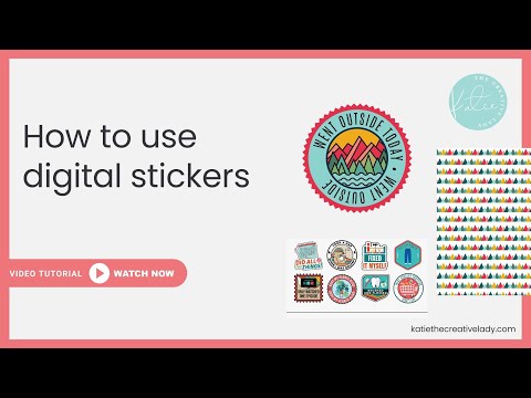How to use digital stickers for scrapbooking