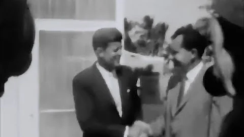 November 14, 1960 - John F. Kennedy and Richard Nixon meet at Key Biscayne Hotel, Key Biscayne, FL.