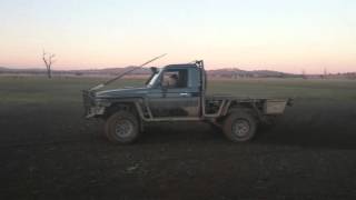 V8 landcruiser ute cutting hoops