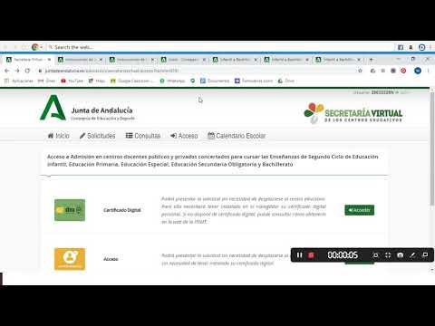 Escolarización online Junta de Andalucía (Secretaría Virtual)