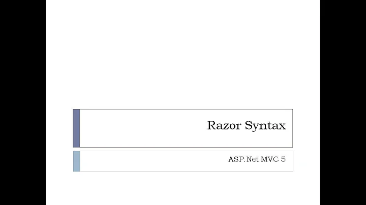 16 - Razor Syntax in asp.net mvc