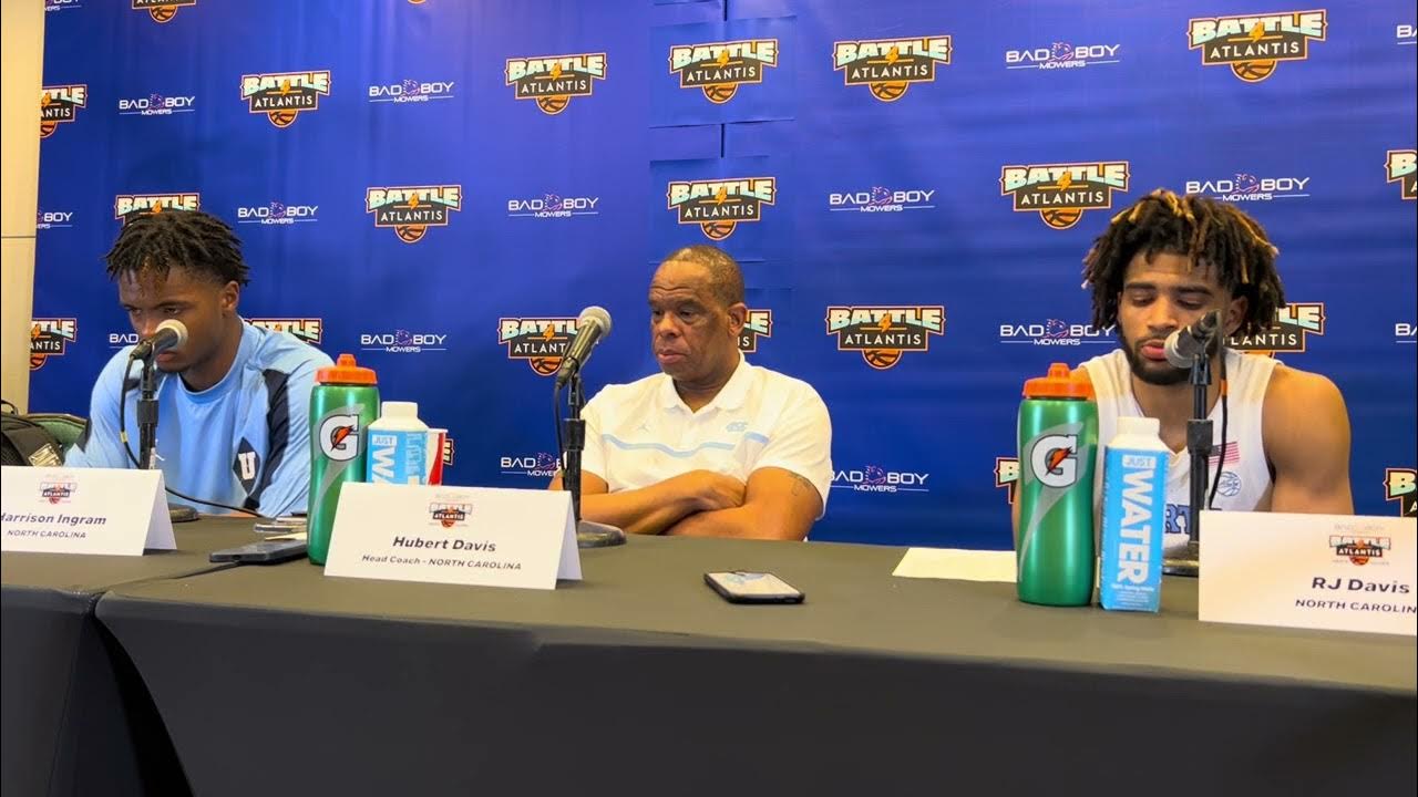 Video: Hubert Davis, R.J. Davis, Harrison Ingram Post-Villanova Press Conference