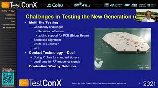 TestConX 2021 - Jason Mroczkowski: Production Wafer Probe of 77-81 GHz Automotive Radar Applications
